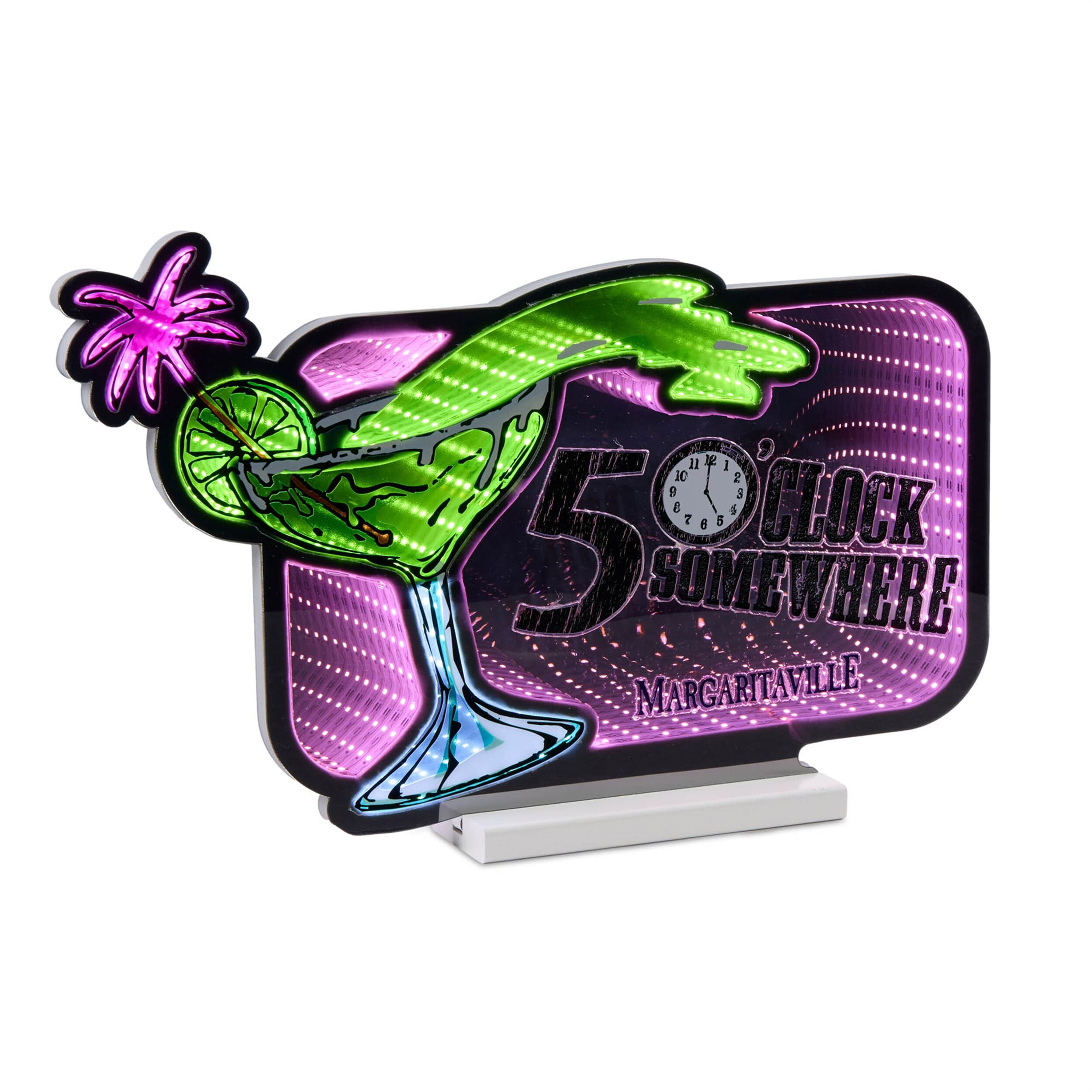 Margaritaville 5 o&#39;Clock EkkoLight 12 inchesH, PINK GREEN, hi-res image number 0