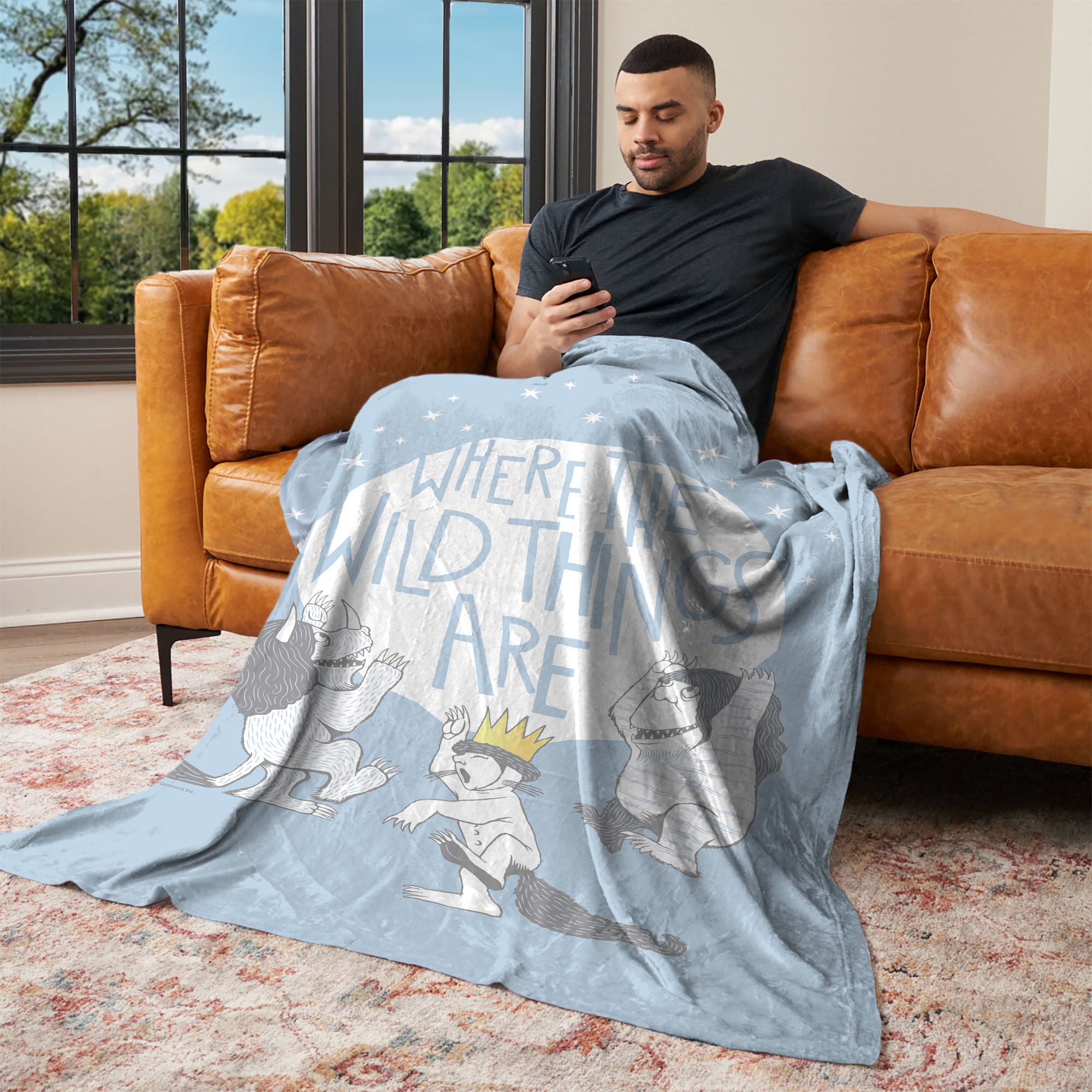 Warner Bros. Where the Wild Things Are Wild Things Silk Touch Throw Blanket 50x60 Inches, BLUE, alternate image number 2