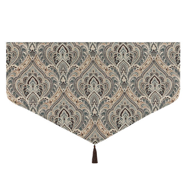 Maren Window Ascot Valance, CHOCOLATE, alternate image number 4