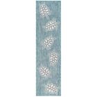 Liora Manne Carmel Seaturtles Indoor/Outdoor Rug Aqua 23"X7'6", , alternate image number null