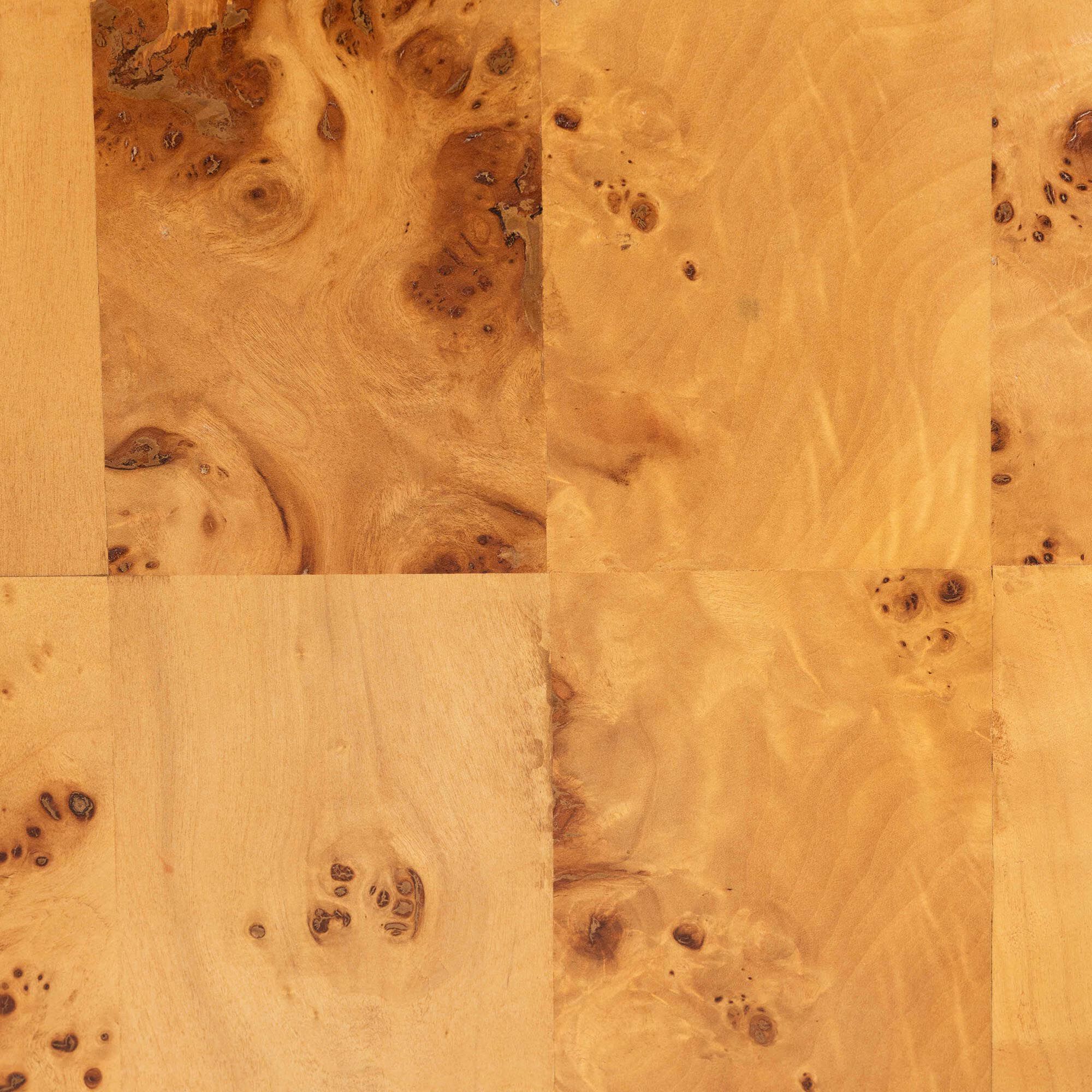 Revelle Modern and Contemporary Natural Light Mappa Real Burl Wood End Table, LIGHT MAPPA BURL, alternate image number 5