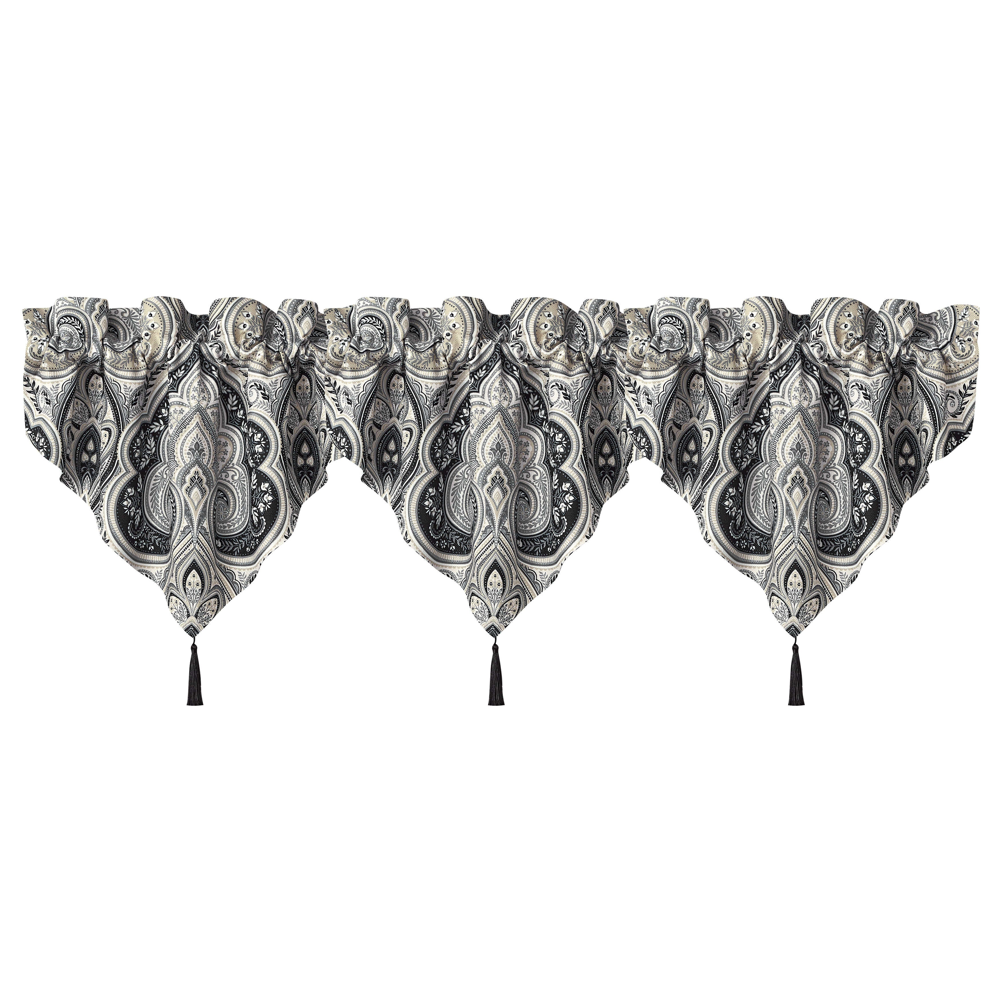 Messina Window Ascot Valance, BLACK, alternate image number 5