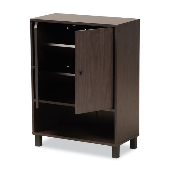 Rossin Wood 2-Door Entryway Shoe Storage Cabinet W Bottom Shelf Furniture, , on-hover image number null