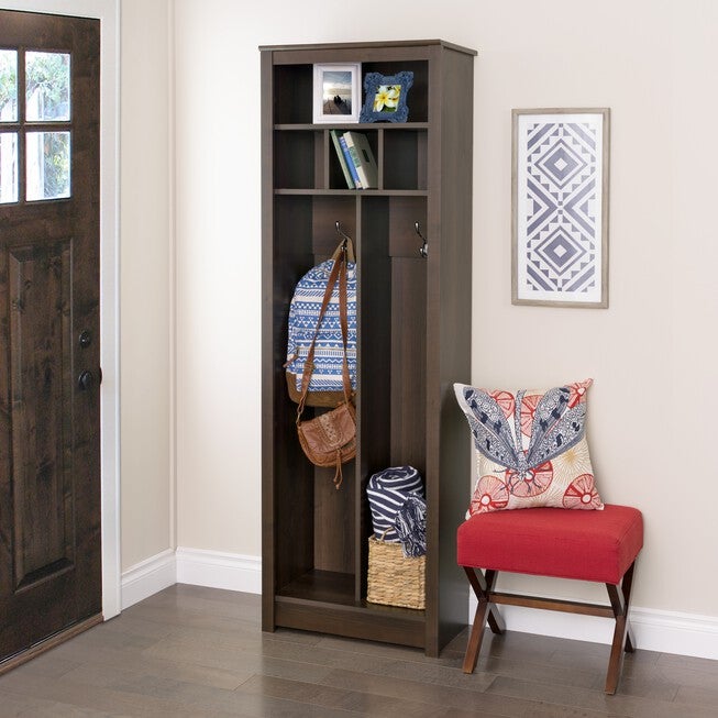 Space-Saving Entryway Organizer Espresso, EXPRESSO, hi-res image number null