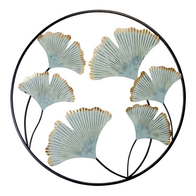 Gingko Flower Medallion Metal Wall Decor, MULTI, hi-res image number 0