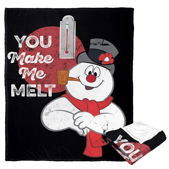 Frosty The Snowman You Make Me Melt Silk Touch Throw Blanket, O, hi-res image number 0