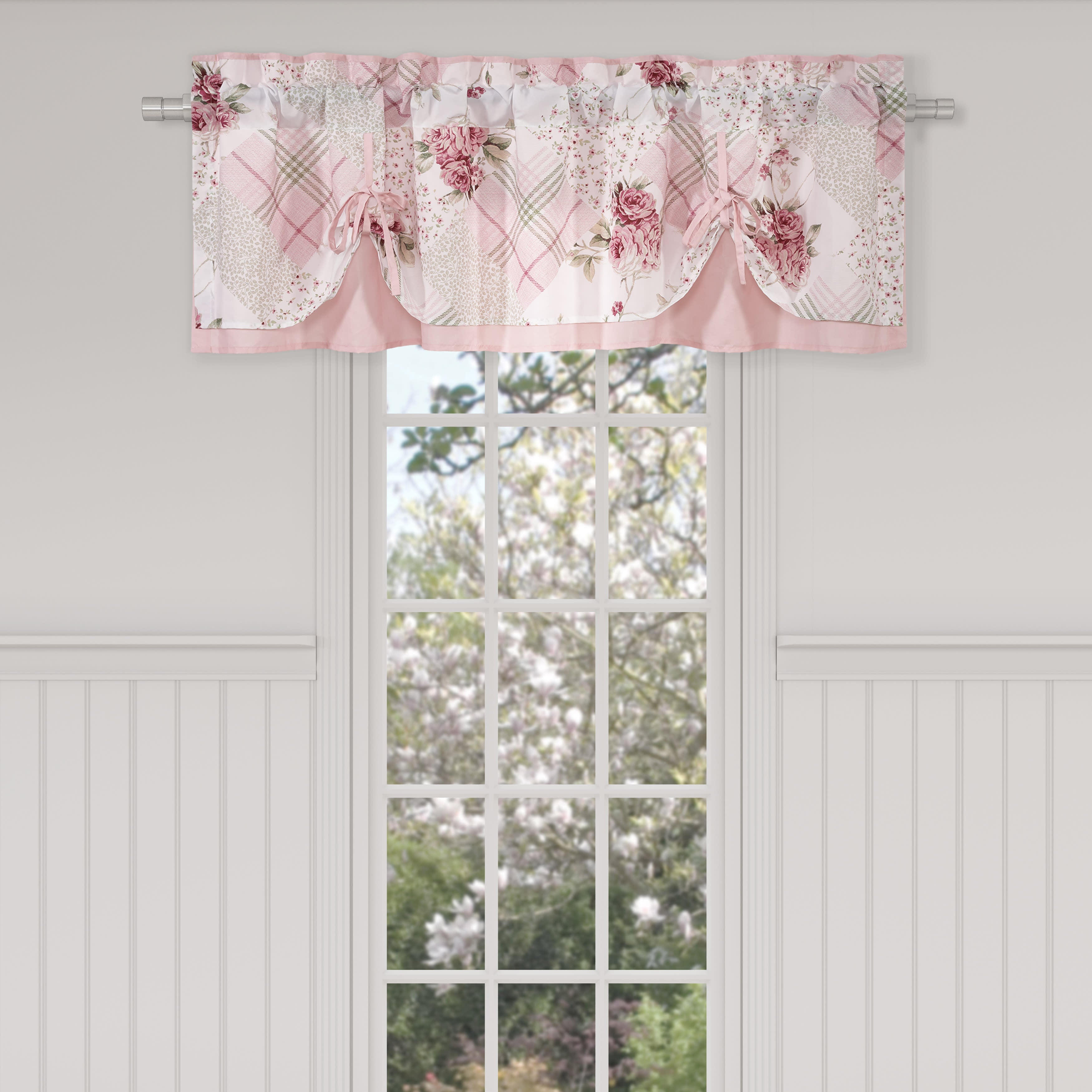 Bungalow Tieup Window Valance, ROSE, alternate image number 1