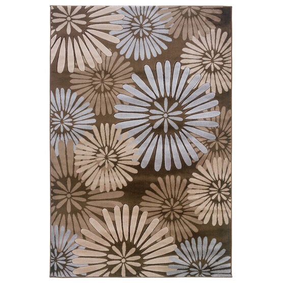 Milan Brown/Aqua 2'X3' Area Rug, BROWN, hi-res image number null
