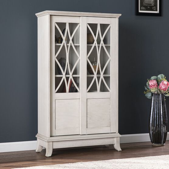 Brindleford Sliding Door Cabinet, WHITE, hi-res image number null