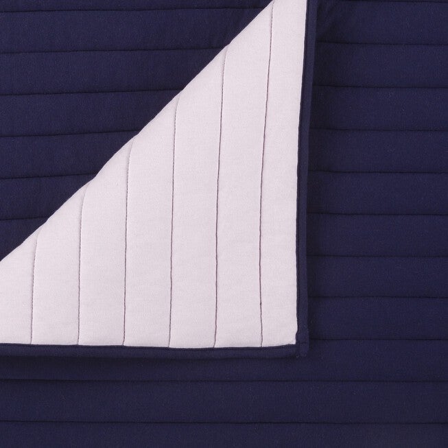 Jersey Knit Blue Stripe Comforter Set, , alternate image number null