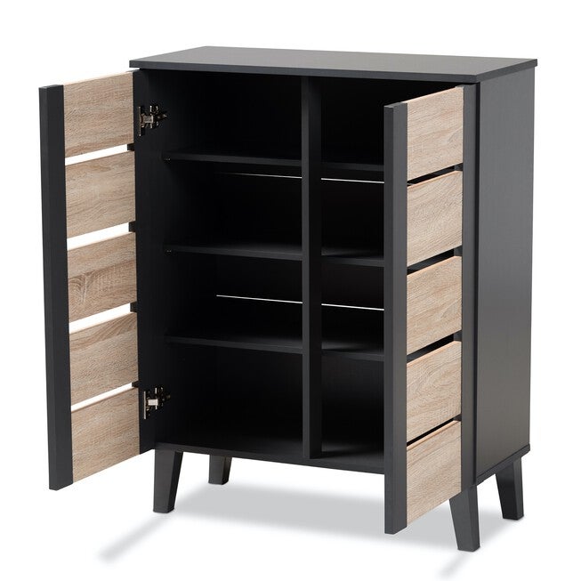 Melle 2-Door Wood Entryway Shoe Storage Cabinet Furniture, , on-hover image number null