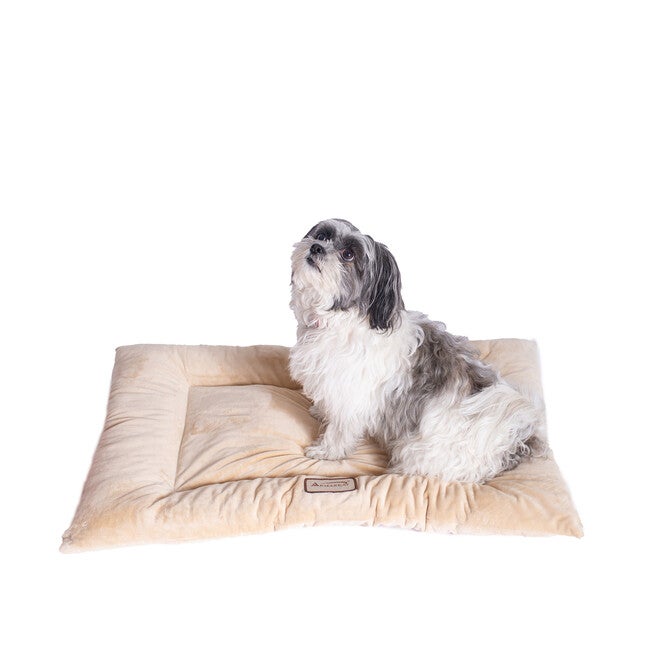 Pet Bed Mat , Dog Crate Soft Pad With Poly Fill Cushion, BEIGE, hi-res image number 0
