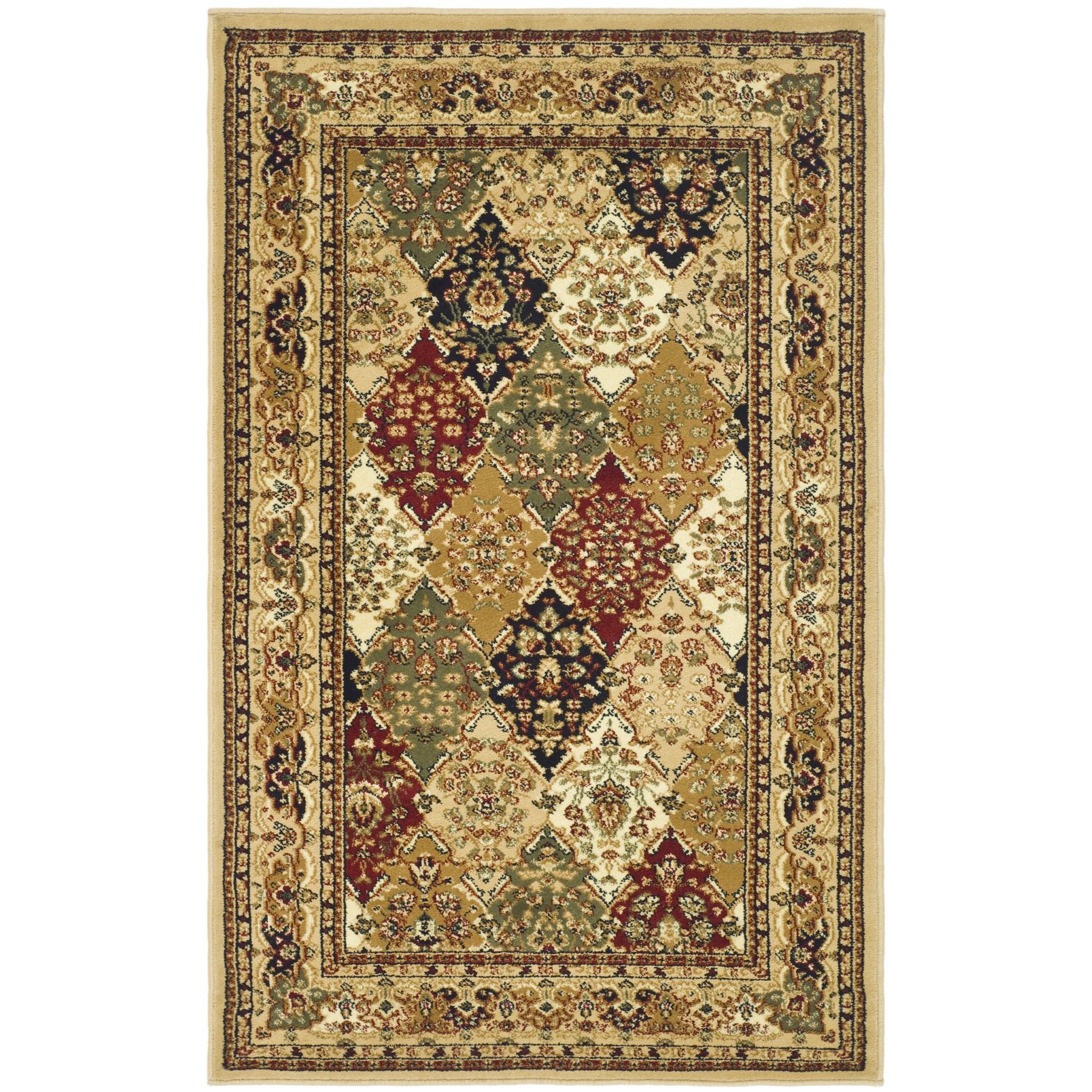 Lyndhurst 221 Multi / Beige 3'-3 inches X 5'-3 inches Small Rectangle Rug, MULTI BEIGE, hi-res image number 0