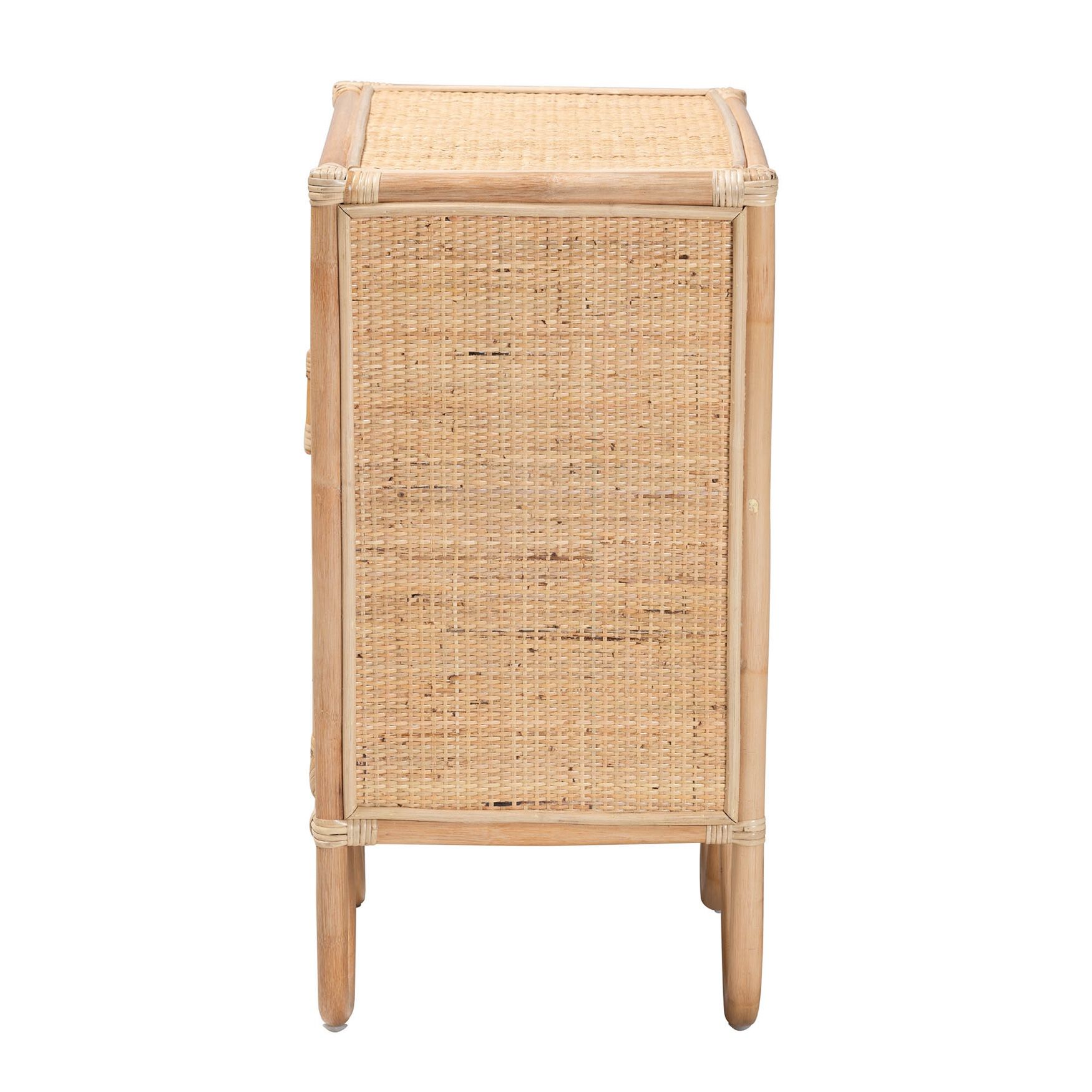 Acelin Modern Bohemian Natural Brown Rattan Nightstand, , alternate image number 9