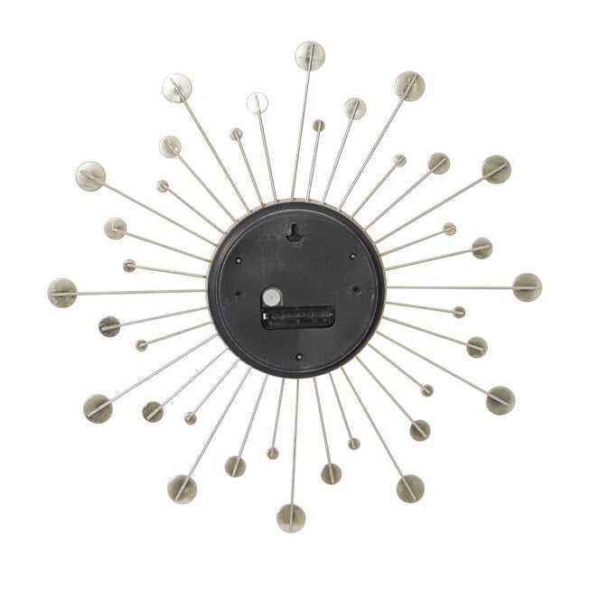 Gold Glam Metal Wall Clock, , on-hover image number null