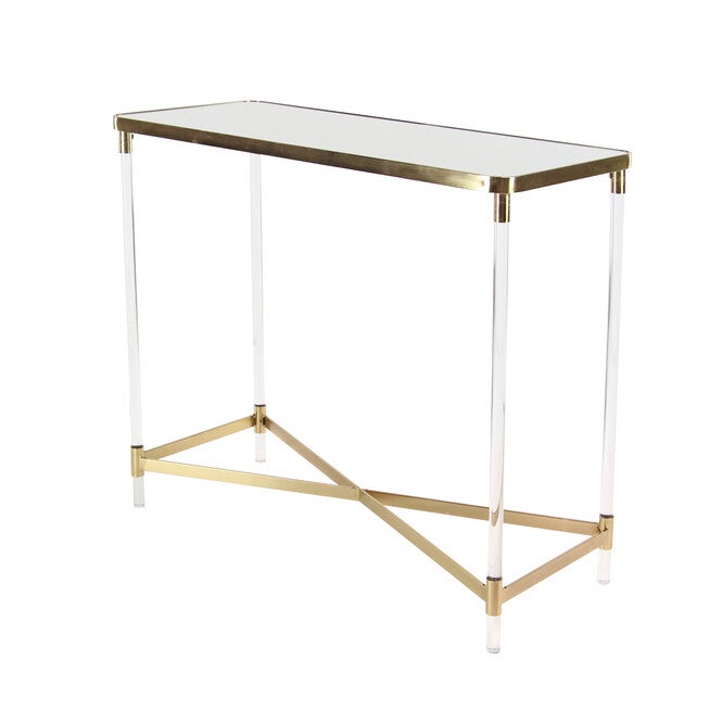 Clear Contemporary Acrylic Console Table, 32 x 44, , alternate image number null