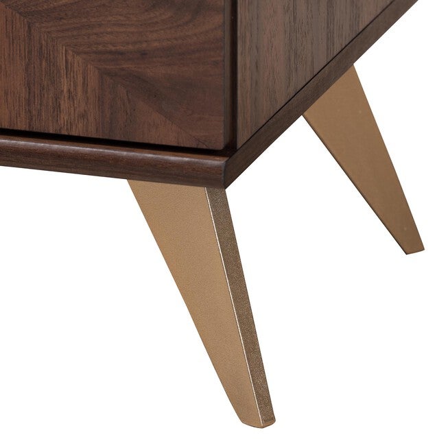 Graceland Mid-Century Modern Transitional Walnut Brown Finished Wood 2-Door Tv Stand, , alternate image number null