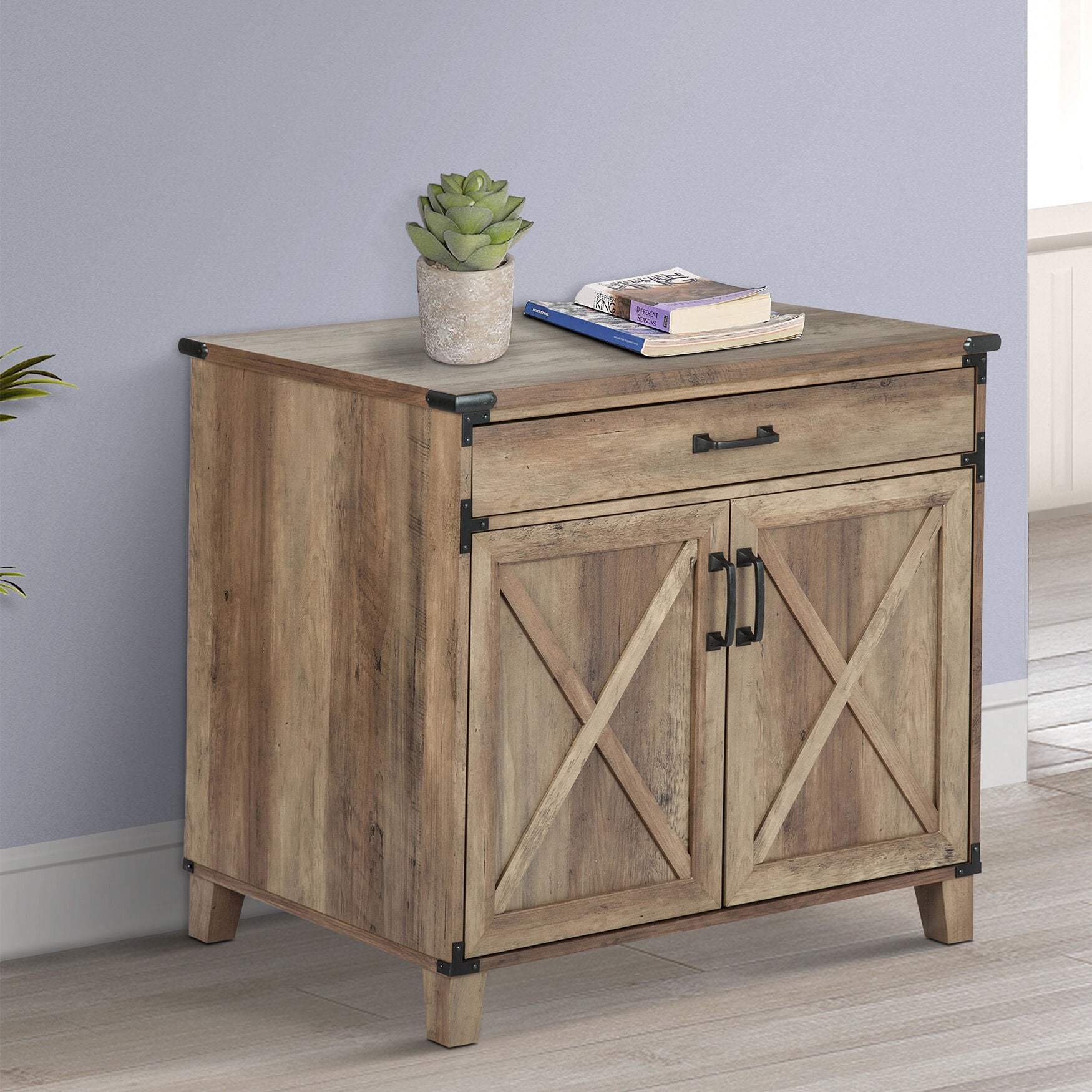Oxford Rustic Oak Laptop Credenza, , alternate image number 9