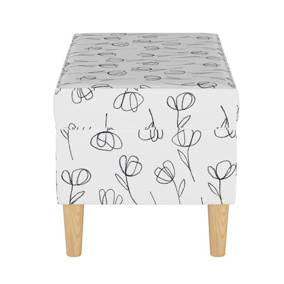 Contoured Tulips Storage Bench, , alternate image number null