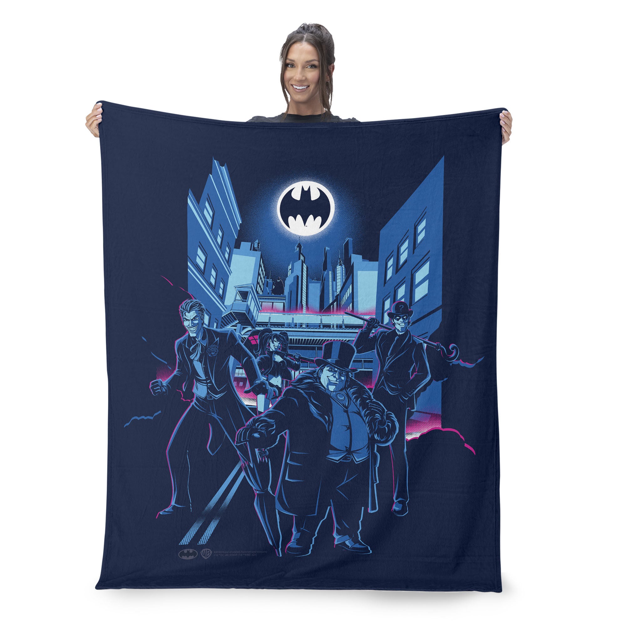Warner Bros. DC Batman Villains Silk Touch Throw Blanket 50x60 Inches, BATMANTHROW, on-hover image number 1