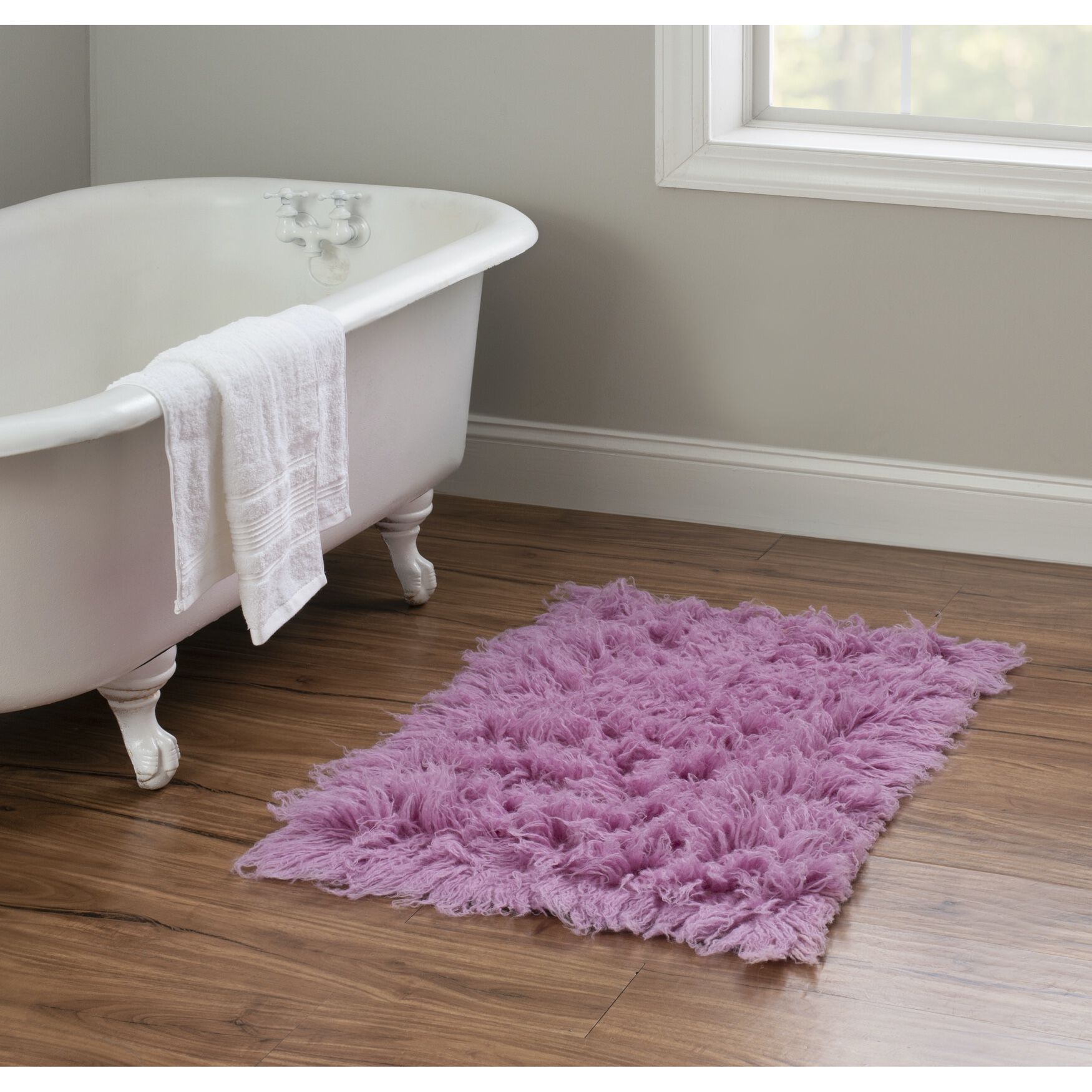 Flokati Lilac Rug, , on-hover image number 1