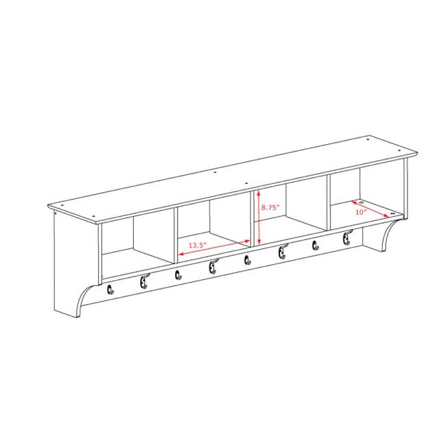 60 inches Wide Hanging Entryway Shelf, , alternate image number 6