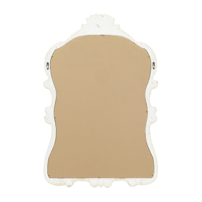 Cream Vintage Wood Wall Mirror, , alternate image number null