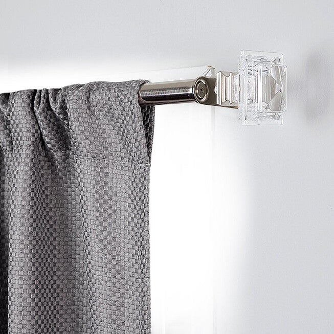 Innovative Decorative Room Darkening Wrap Around Rod & Finial 66-120, , alternate image number null