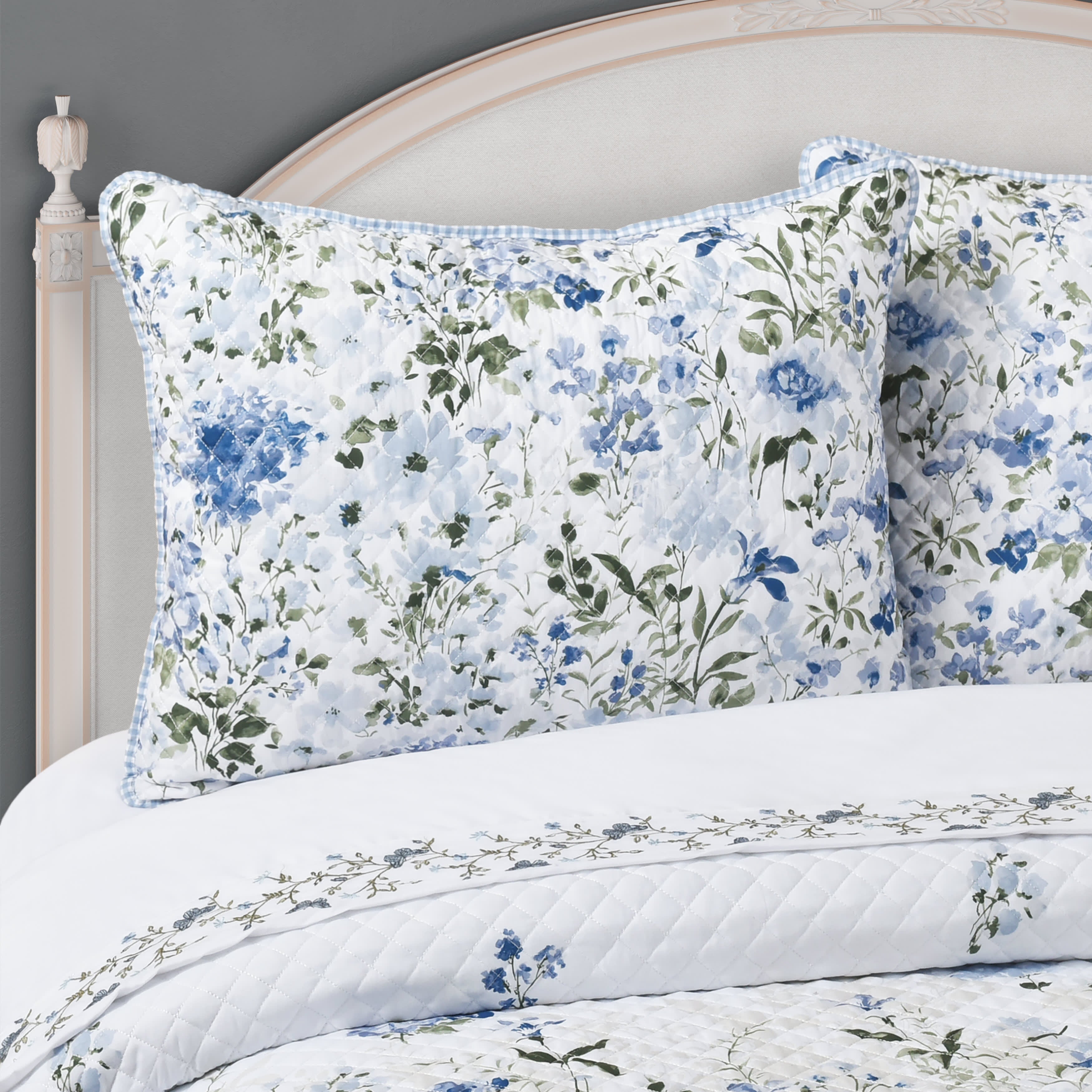 Kourtney 3 Piece Quilt Set, BLUE, alternate image number 1