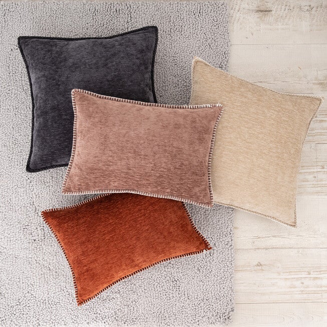 Junoesque Solid Chenille Square Pillow, , alternate image number null