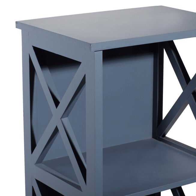 Grey Wood Traditional Shelving Unit, 51 inches x 16 inches x 12 inches, , alternate image number null