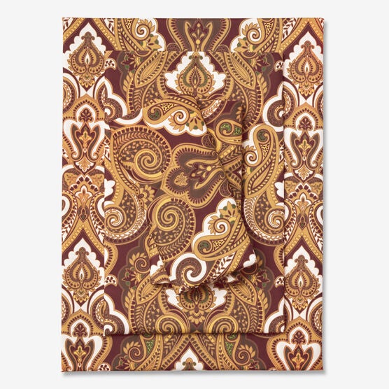 Paisley Printed Microfiber Sheet Set, BURGUNDY, hi-res image number null