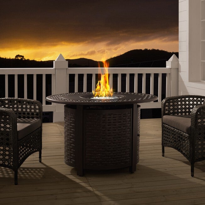 Davis Aluminum Oval LPG/NG Fire Pit, , alternate image number 2