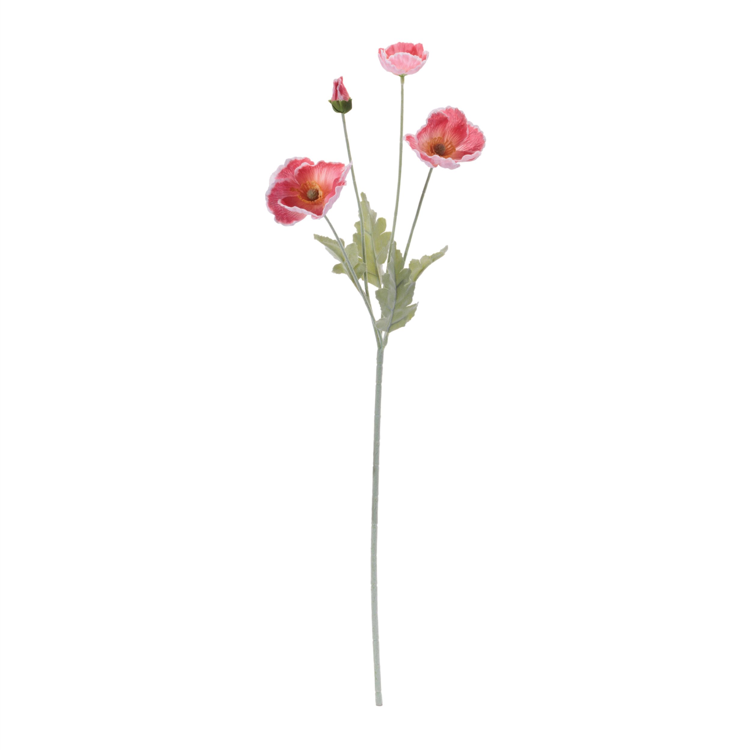Poppy Floral Spray Set of 6, RED GREEN, alternate image number 2