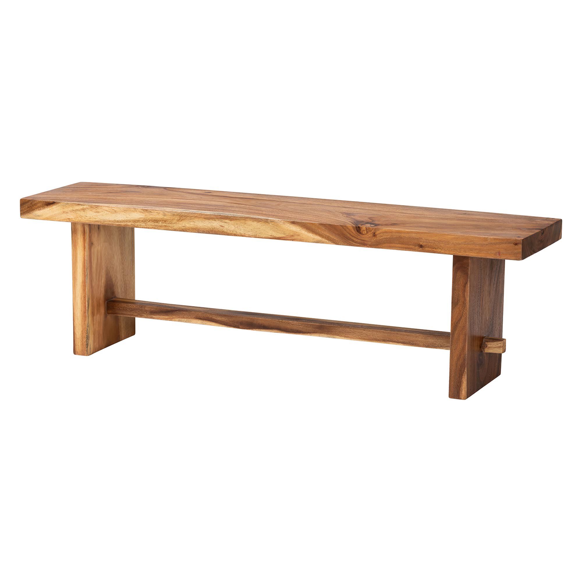 Biyu Suar Wood Dining Bench, BROWN, alternate image number 1