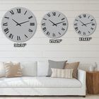 White Stained Glass Floral Art Modern Multipanel Wall Clock, , alternate image number null