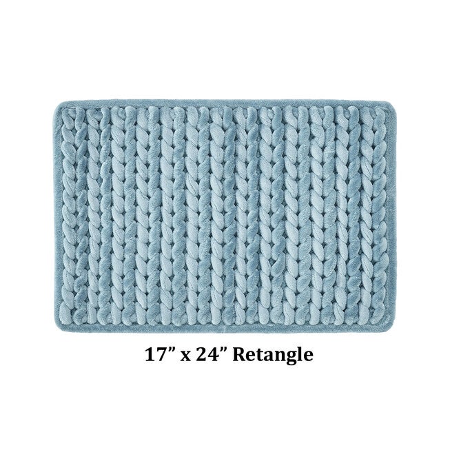 Christa Collection 25% Cotton & 75% Polyester 17 inches X 24 inches Rectangle Bath Rug, , on-hover image number null