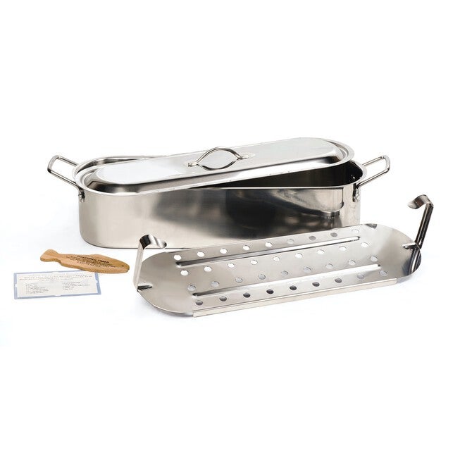 Fish Poacher Pan, 18 inches, GRAY, hi-res image number null