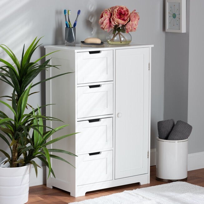 Bauer Wood 4-Drawer Bathroom Storage Cabinet Furniture, , alternate image number null