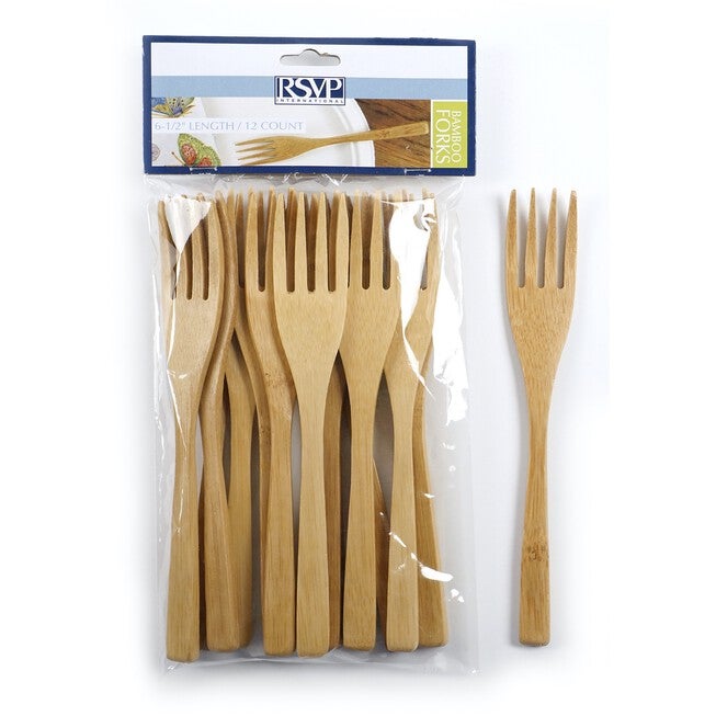 Bamboo Fork - 12 pcs, BROWN, hi-res image number null