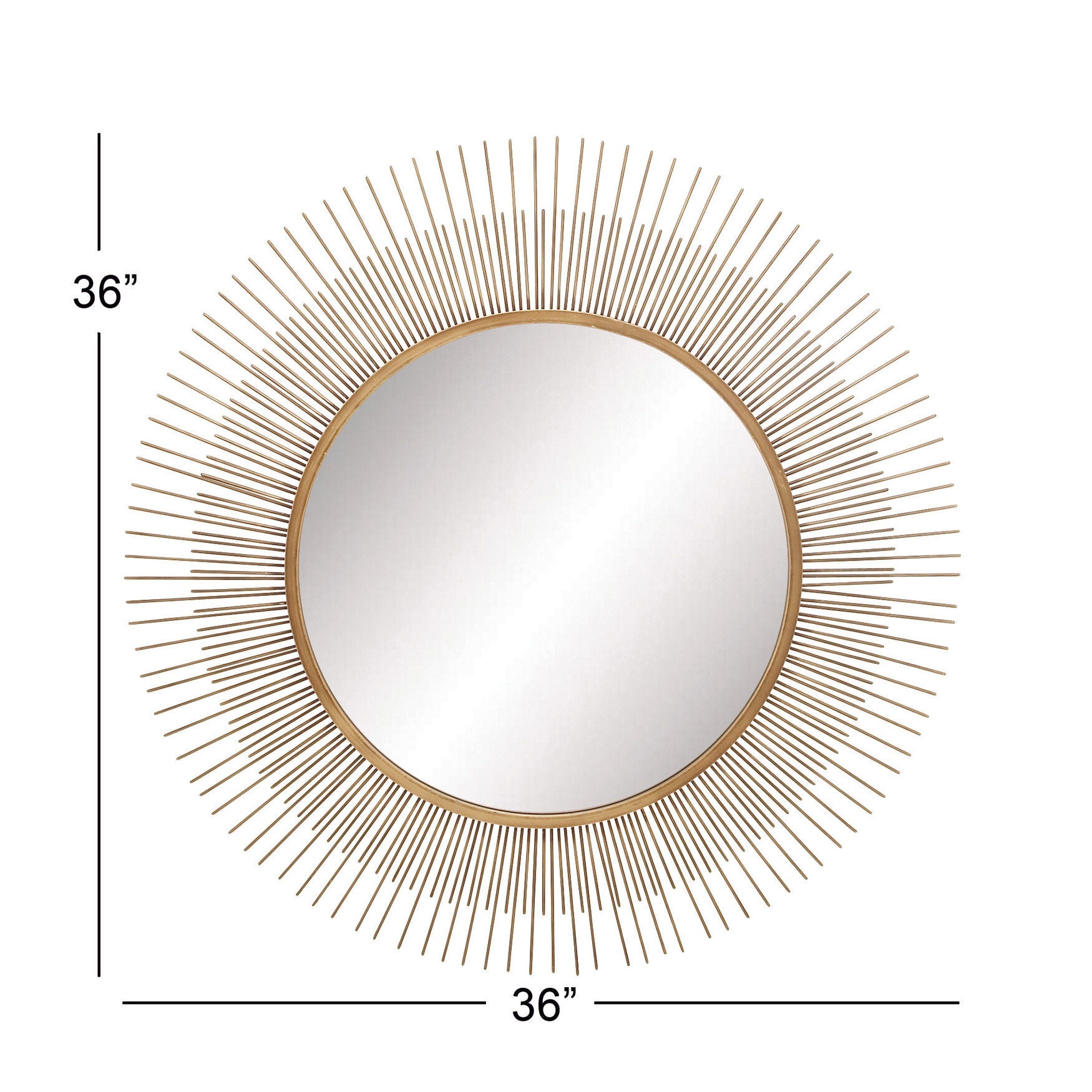 Gold Modern Metal Wall Mirror, , alternate image number 4