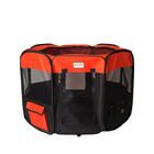Portable Pet Dog Kitten Playpen In Black And Red Combo, , alternate image number null