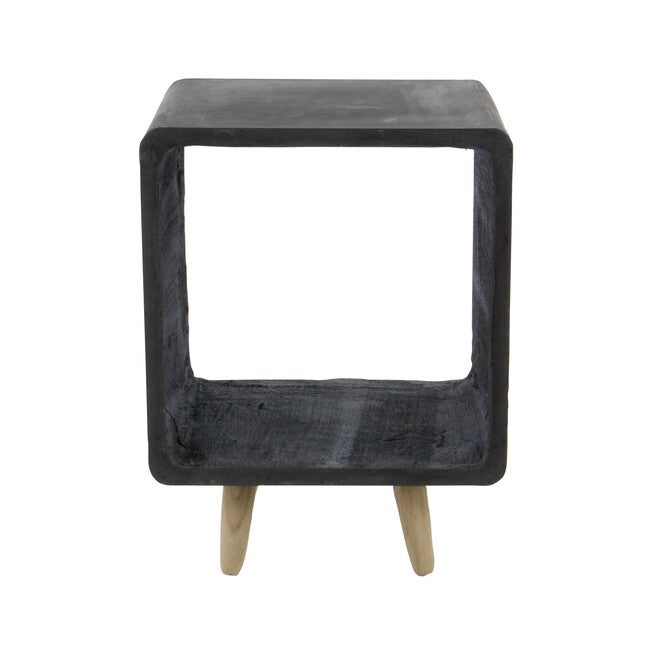 Black Fiber Clay Industrial Outdoor Accent Table, , alternate image number null