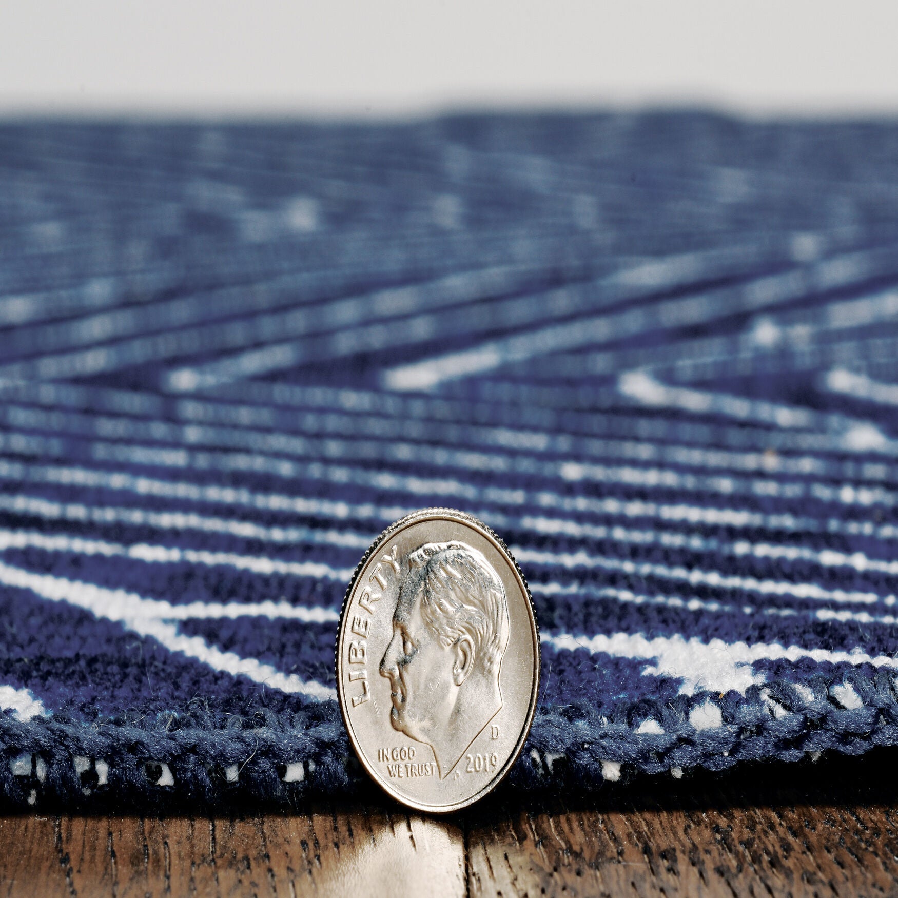 Washable Fuller Blue/Ivory Rug, , alternate image number 2