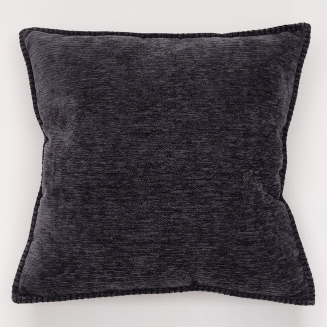 Junoesque Solid Chenille Square Pillow, BLUE NIGHTS, hi-res image number null