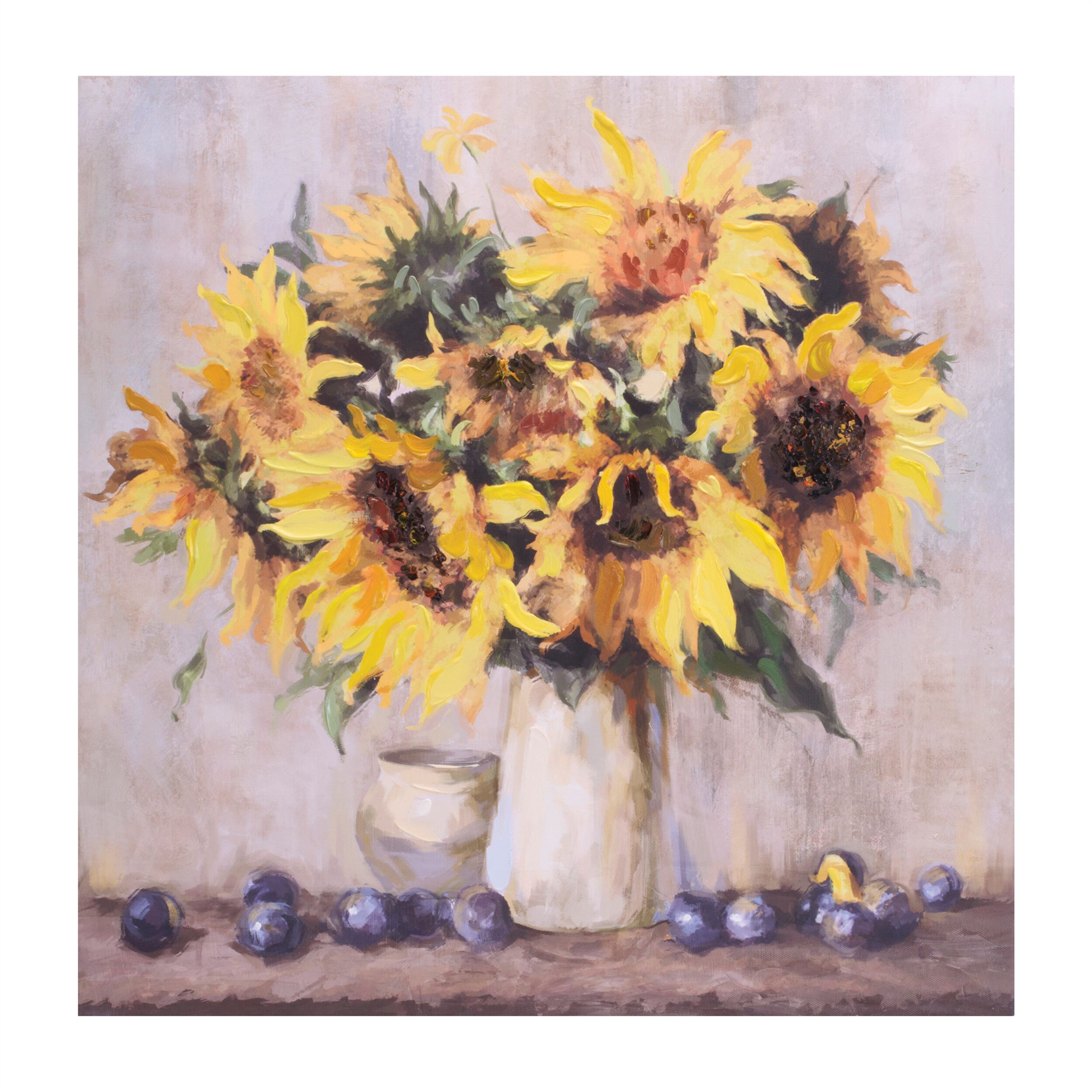 Sunflower Vase Canvas Wall Art 32INL Set of 2, YELLOW BROWN, alternate image number 2