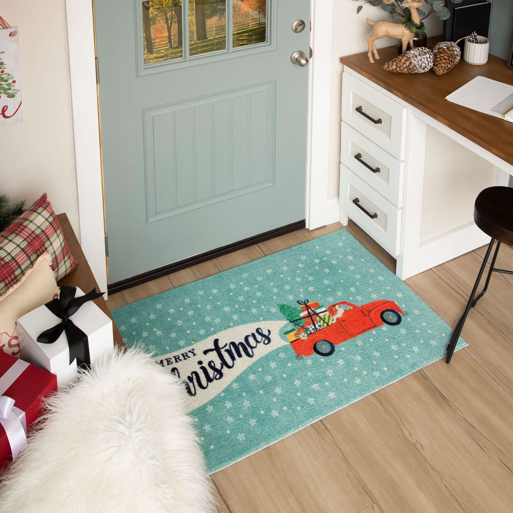 Christmas Present Tree Kitchen Rug, , alternate image number 5