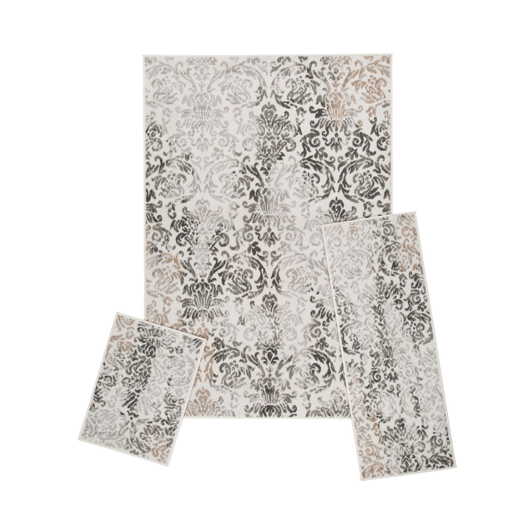 Capri 3 Piece Rug Set, GREY, hi-res image number 0
