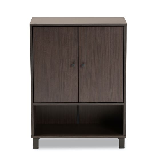 Rossin Wood 2-Door Entryway Shoe Storage Cabinet W Bottom Shelf Furniture, , alternate image number null