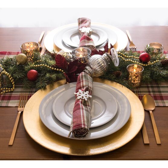 Give Thanks Plaid Table Runner 14x72, , alternate image number null